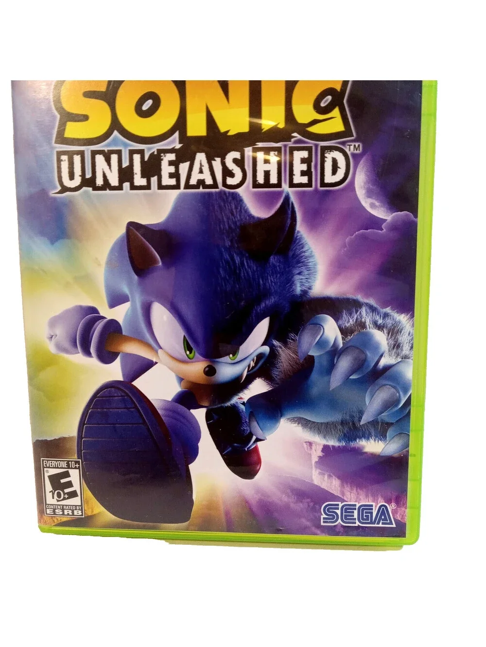 Microsoft Xbox 360 SEGA Video Game Sonic Unleashed Complete Manual Case Disc